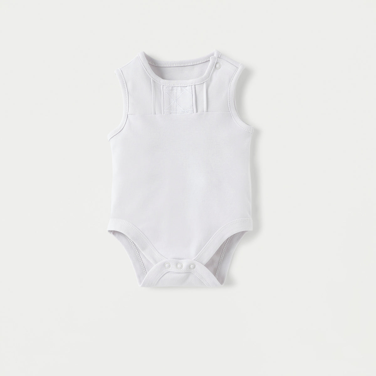 Giggles Textured Sleeveless Bodysuit with Button Closure