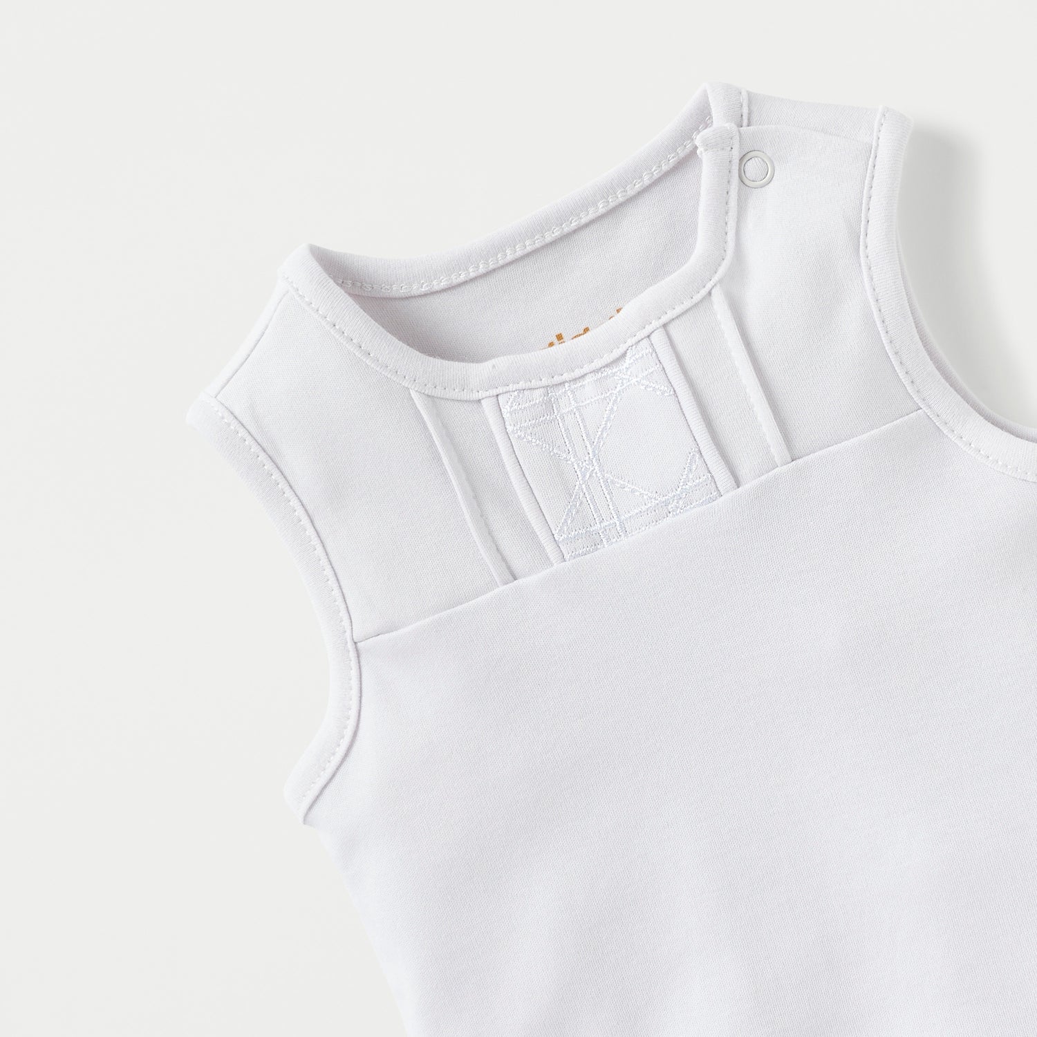 Giggles Textured Sleeveless Bodysuit with Button Closure