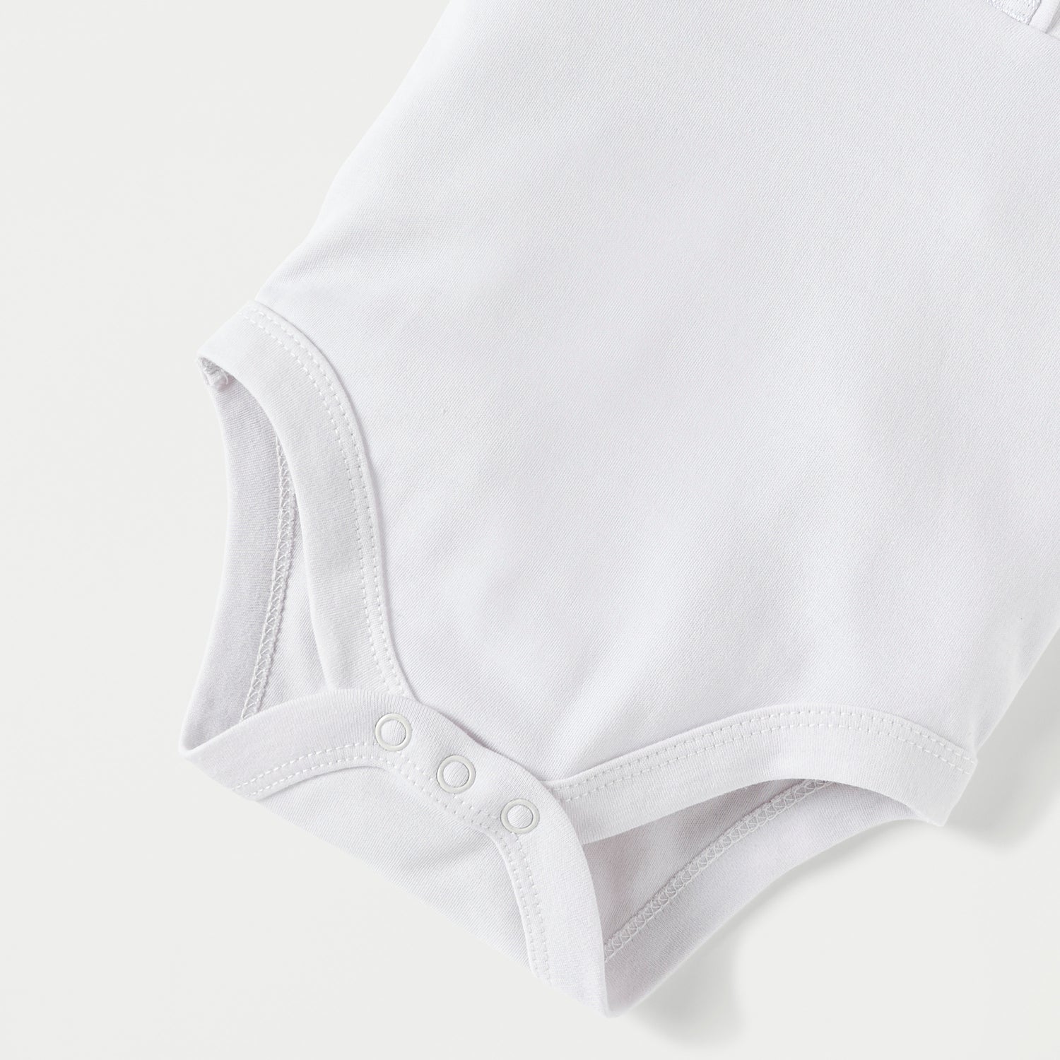 Giggles Textured Sleeveless Bodysuit with Button Closure