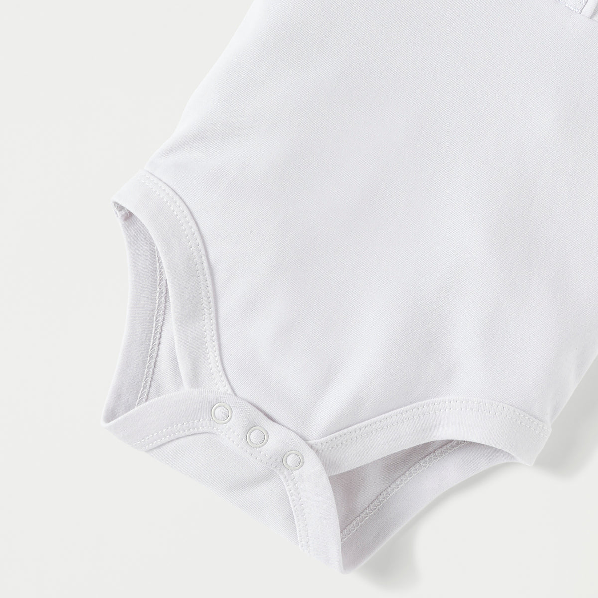 Giggles Textured Sleeveless Bodysuit with Button Closure