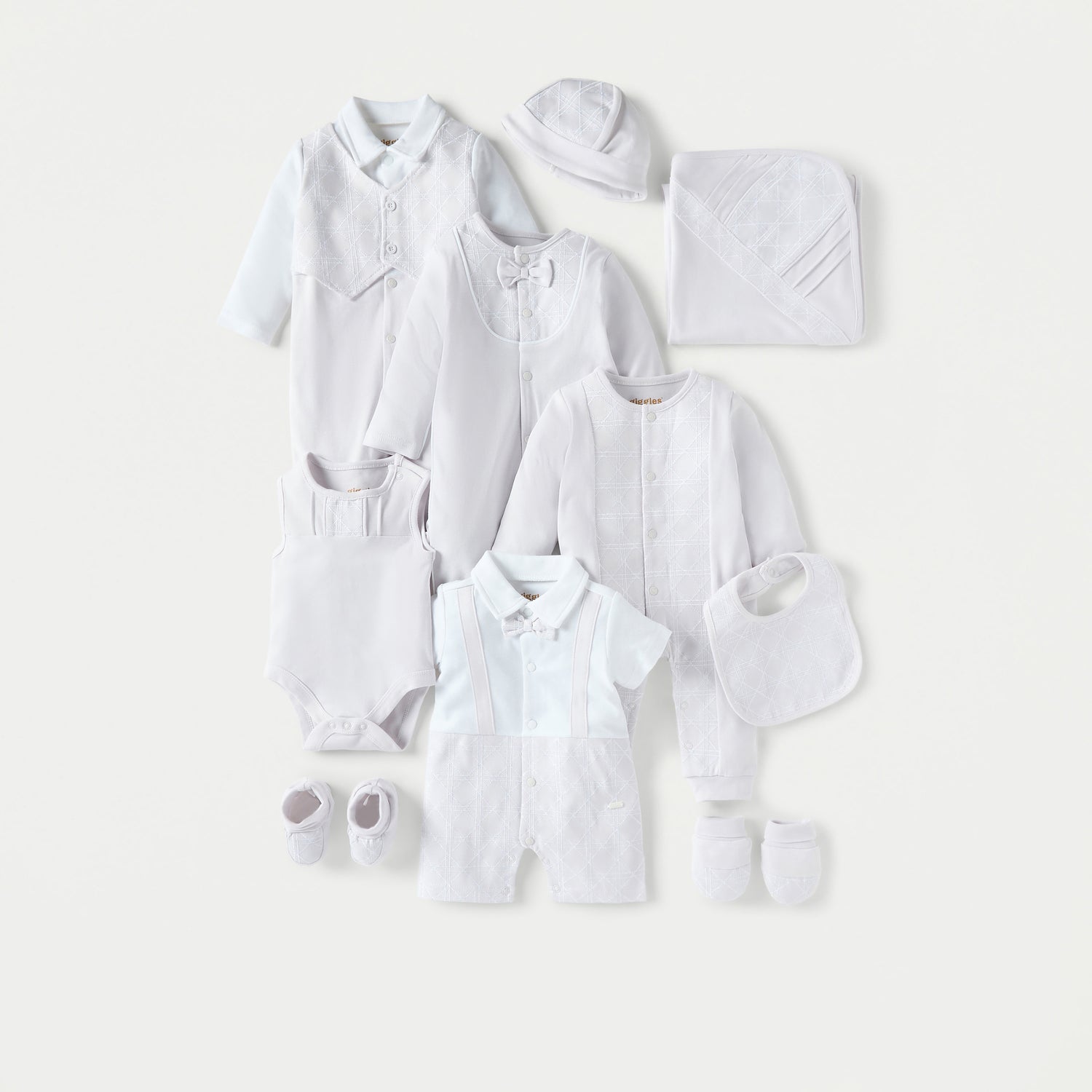 Giggles Textured Sleeveless Bodysuit with Button Closure