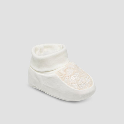 Giggles Booties with Lace Detail