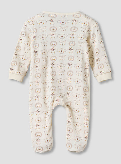 Juniors Cotton Round Neck Long Sleeves Sleepsuit with Snap Button Closure-baby-boys-clothing-nightwear-sleepsuits-image-2
