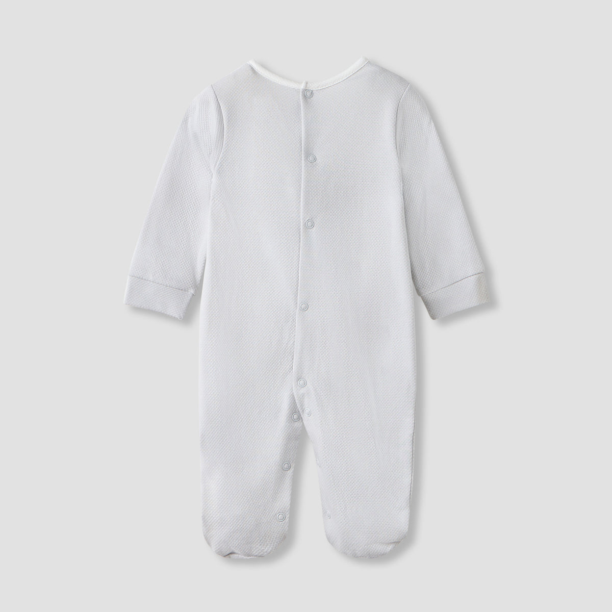 Giggles Textured Sleepsuit with Long Sleeves and Pockets