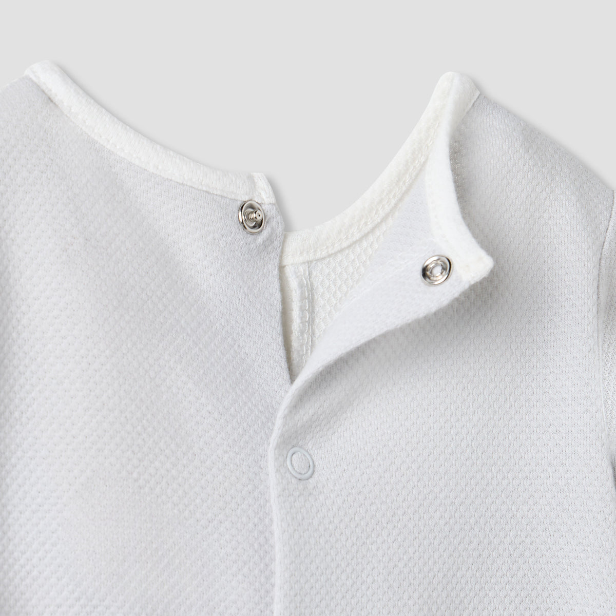 Giggles Textured Sleepsuit with Long Sleeves and Pockets