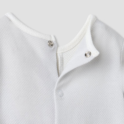 Giggles Textured Sleepsuit with Long Sleeves and Pockets