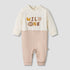 Juniors Cotton Collared Long Sleeves Sleepsuit with Snap Button Closure - Beige / 12-18 mths