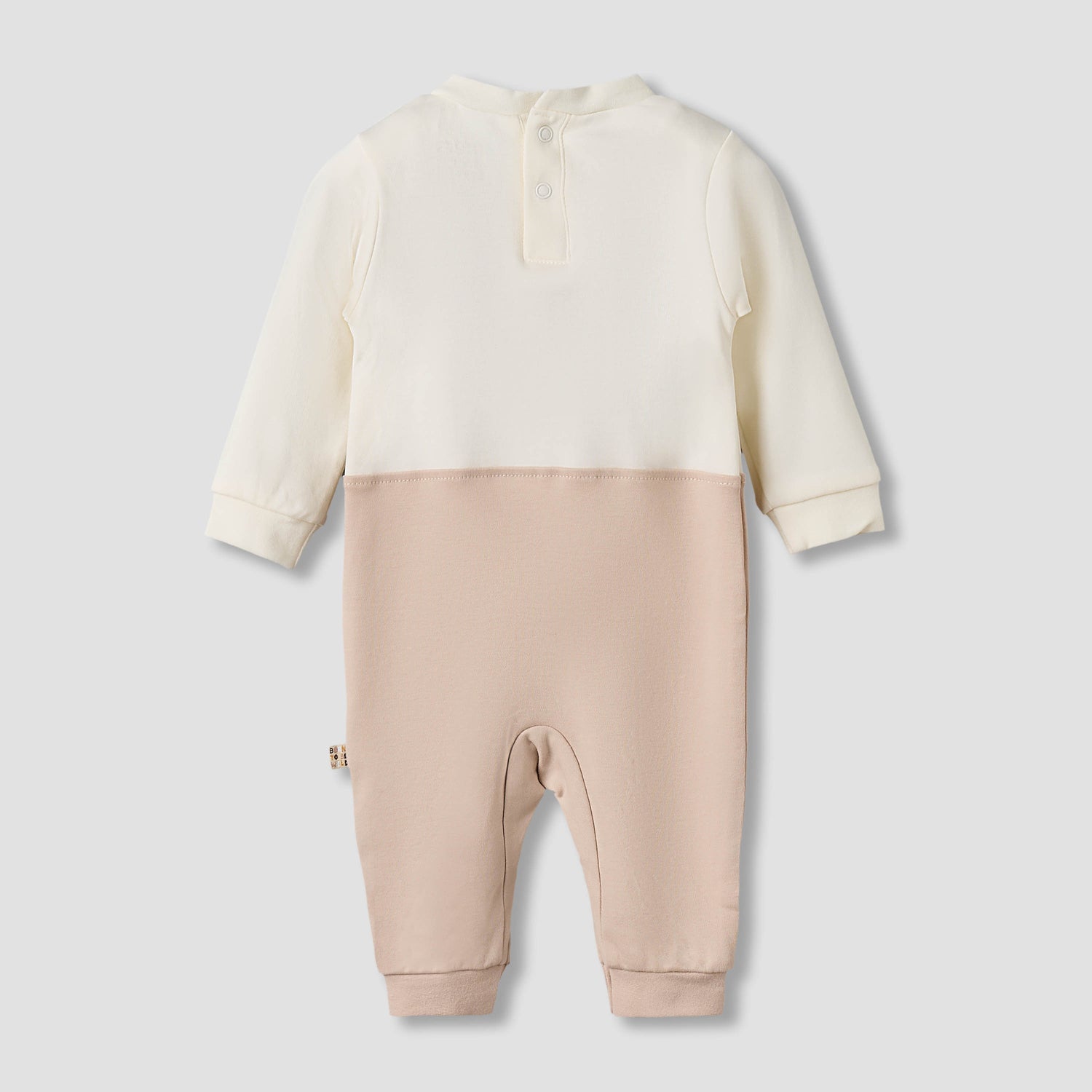 Juniors Cotton Collared Long Sleeves Sleepsuit with Snap Button Closure
