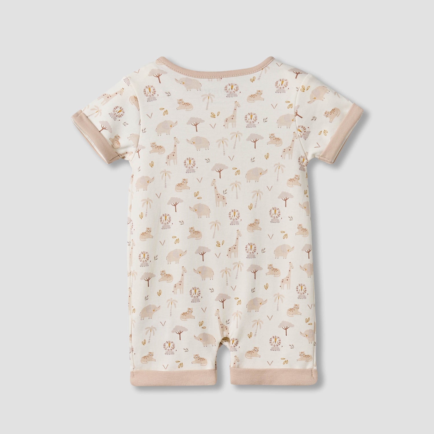 Juniors Round Neck Short Sleeve Romper with Pocket