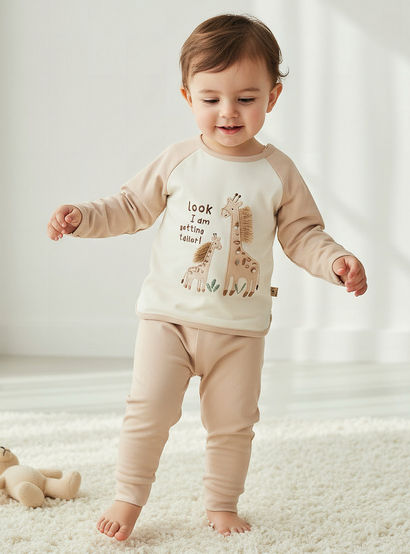 Juniors Cotton Long Sleeves Pyjama Set with Giraffe Applique-baby-boys-clothing-nightwear-pyjamasets-image-1