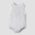 Giggles Fish Applique Sleeveless Bodysuit with Button Closure - Grey / 12-18 mths