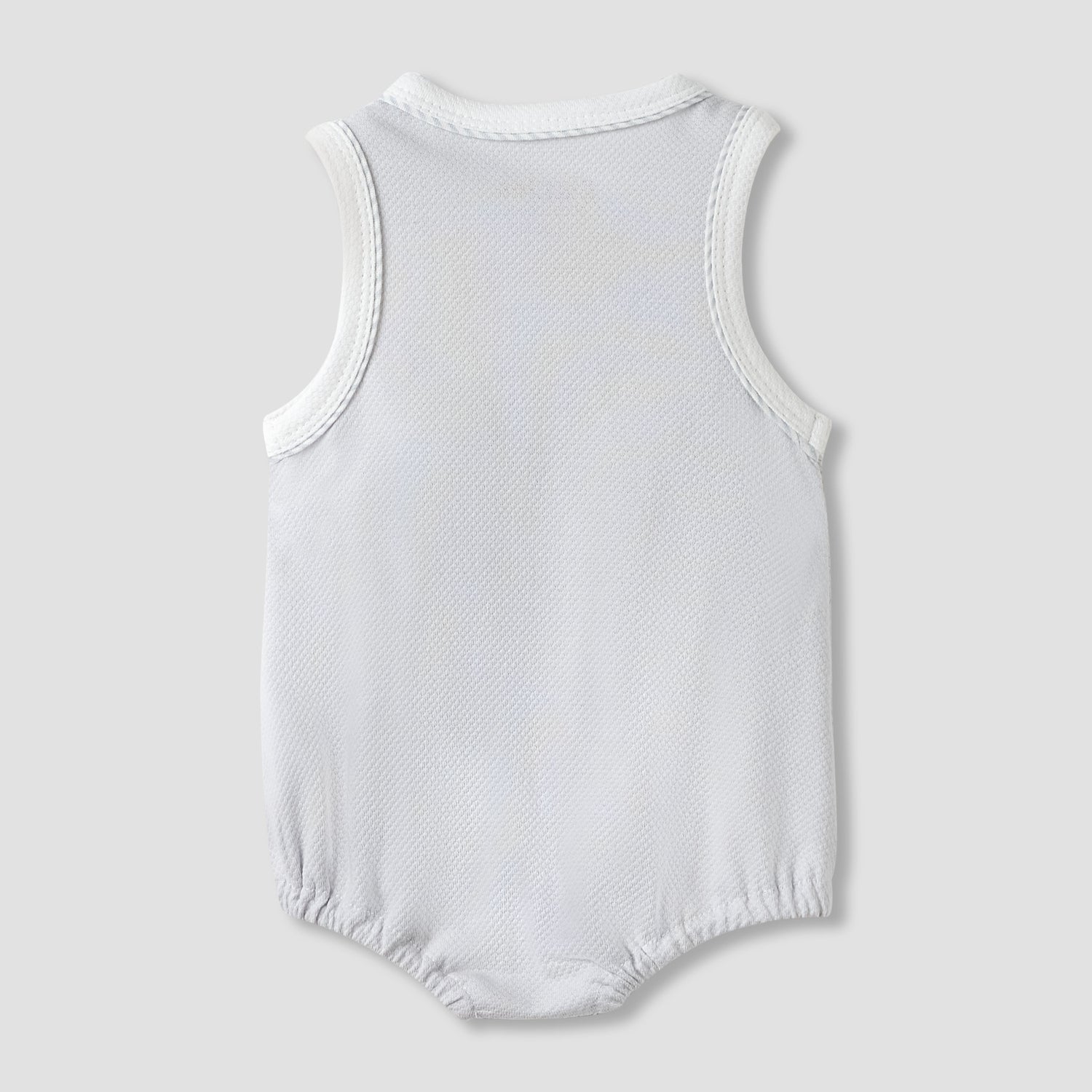 Giggles Fish Applique Sleeveless Bodysuit with Button Closure