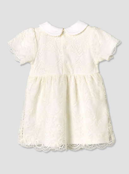 Giggles Peter Pan Collar Short Sleeves A-line Dress with Lace Detail-baby-girls-clothing-dressesandjumpsuits-image-3