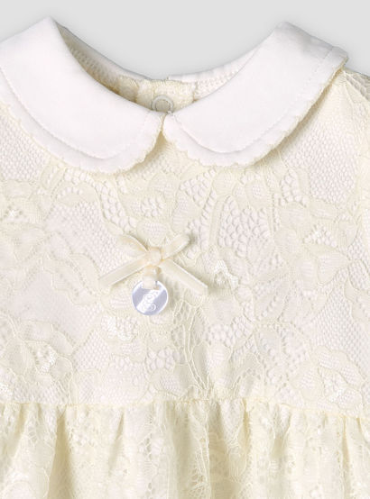 Giggles Peter Pan Collar Short Sleeves A-line Dress with Lace Detail-baby-girls-clothing-dressesandjumpsuits-image-4