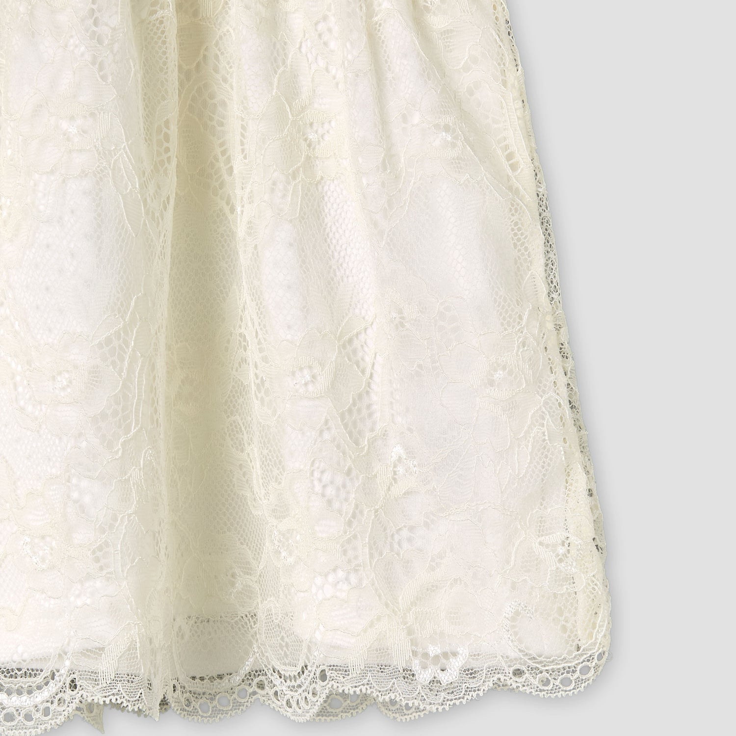 Giggles Peter Pan Collar Short Sleeves A-line Dress with Lace Detail