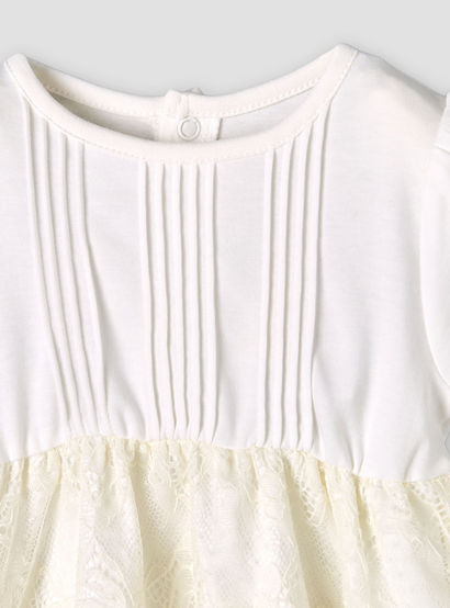 Giggles Round Neck Short Sleeves A-line Dress with Lace Detail-baby-girls-clothing-dressesandjumpsuits-image-4
