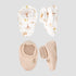 Pack of 2 Juniors Booties with Assorted Design - White / 0-6 mths