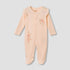 Giggles Floral Print Sleepsuit with Ruffle Detail - Orange / 9-12 mths