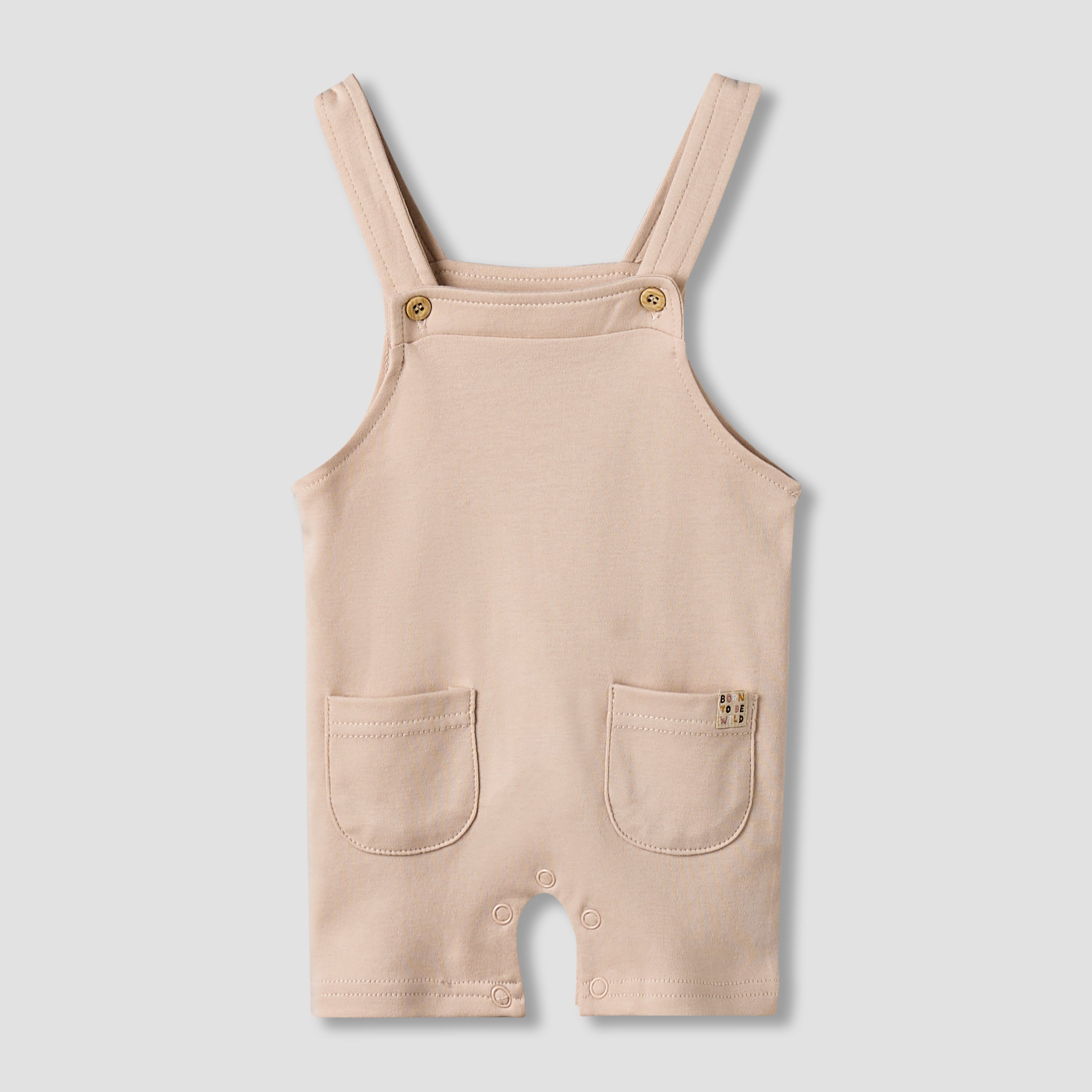 Juniors Crew Neck Short Sleeve T-shirt and Dungaree Set with Pockets