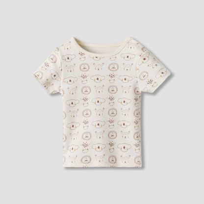 Juniors Crew Neck Short Sleeve T-shirt and Dungaree Set with Pockets
