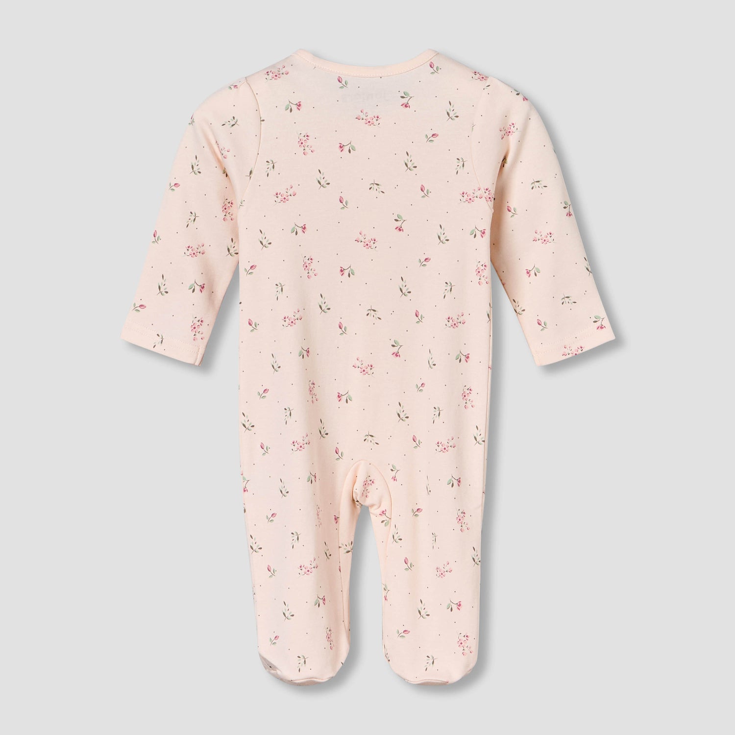 Juniors Cotton Round Neck Long Sleeves Sleepsuit with Floral Print