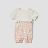 Giggles Floral Print Romper with Short Sleeves