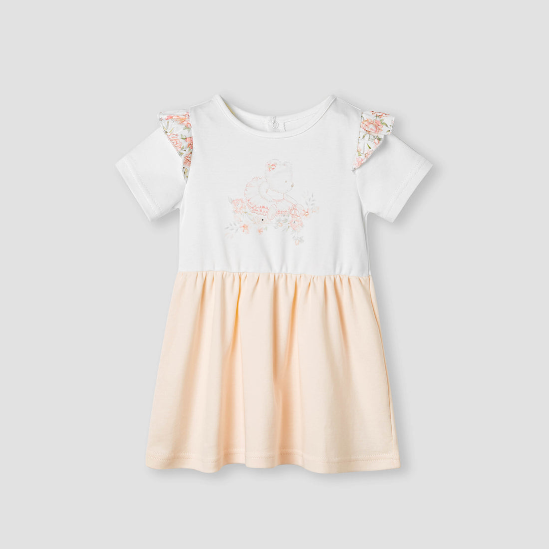 Giggles Printed A-line Dress with Ruffles