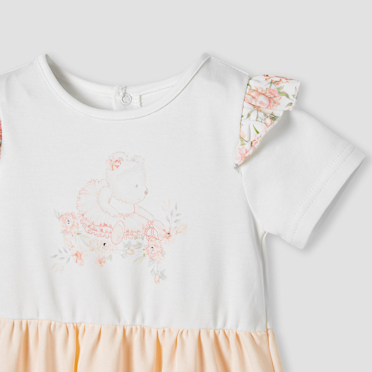 Giggles Printed A-line Dress with Ruffles