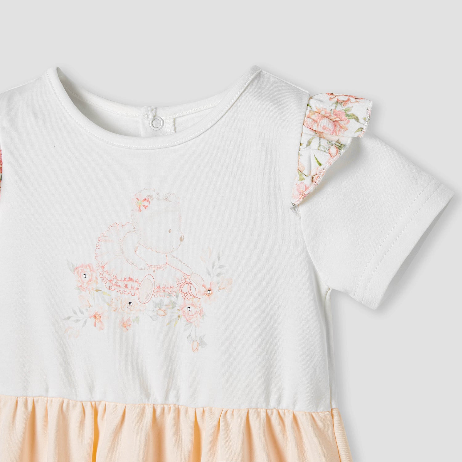 Giggles Printed A-line Dress with Ruffles