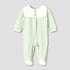 Giggles Cotton Round Neck Long Sleeves Sleepsuit with Printed Collar - Green / 9-12 mths