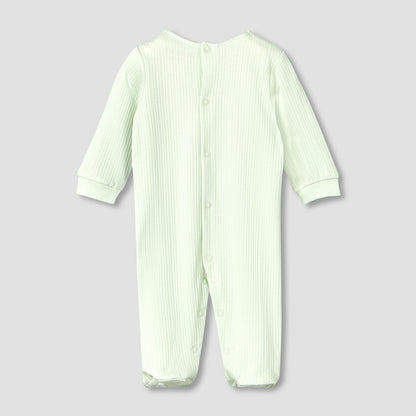 Giggles Cotton Round Neck Long Sleeves Sleepsuit with Printed Collar