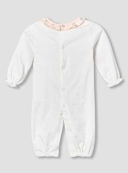 Juniors Cotton Ruffle Neck Long Sleeves Sleepsuit with Floral Print-baby-girls-clothing-nightwear-sleepsuits-image-3