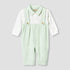 Giggles Cotton Collared Long Sleeves Sleepsuit with Snap Button Closure - Green / 12-18 mths