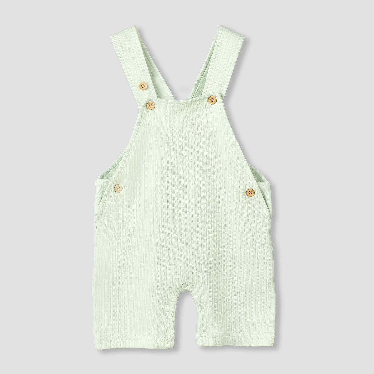 Giggles Collared Short Sleeves Top and Dungaree Set with Print