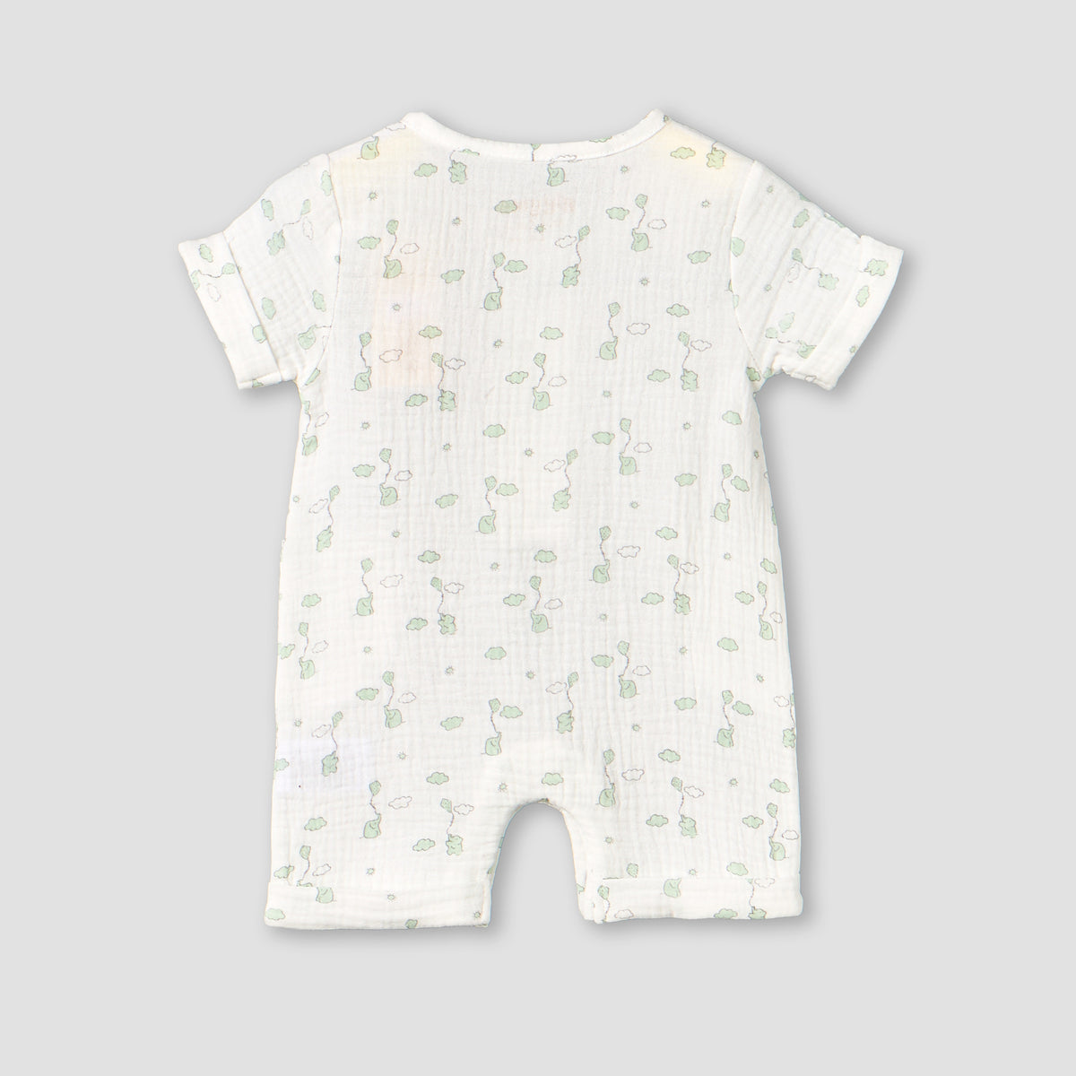 Giggles Crew Neck Short Sleeves Romper with Print