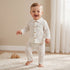 Giggles Cotton Collared Long Sleeves Pyjama Set with Elephant Print - Green / 12-18 mths