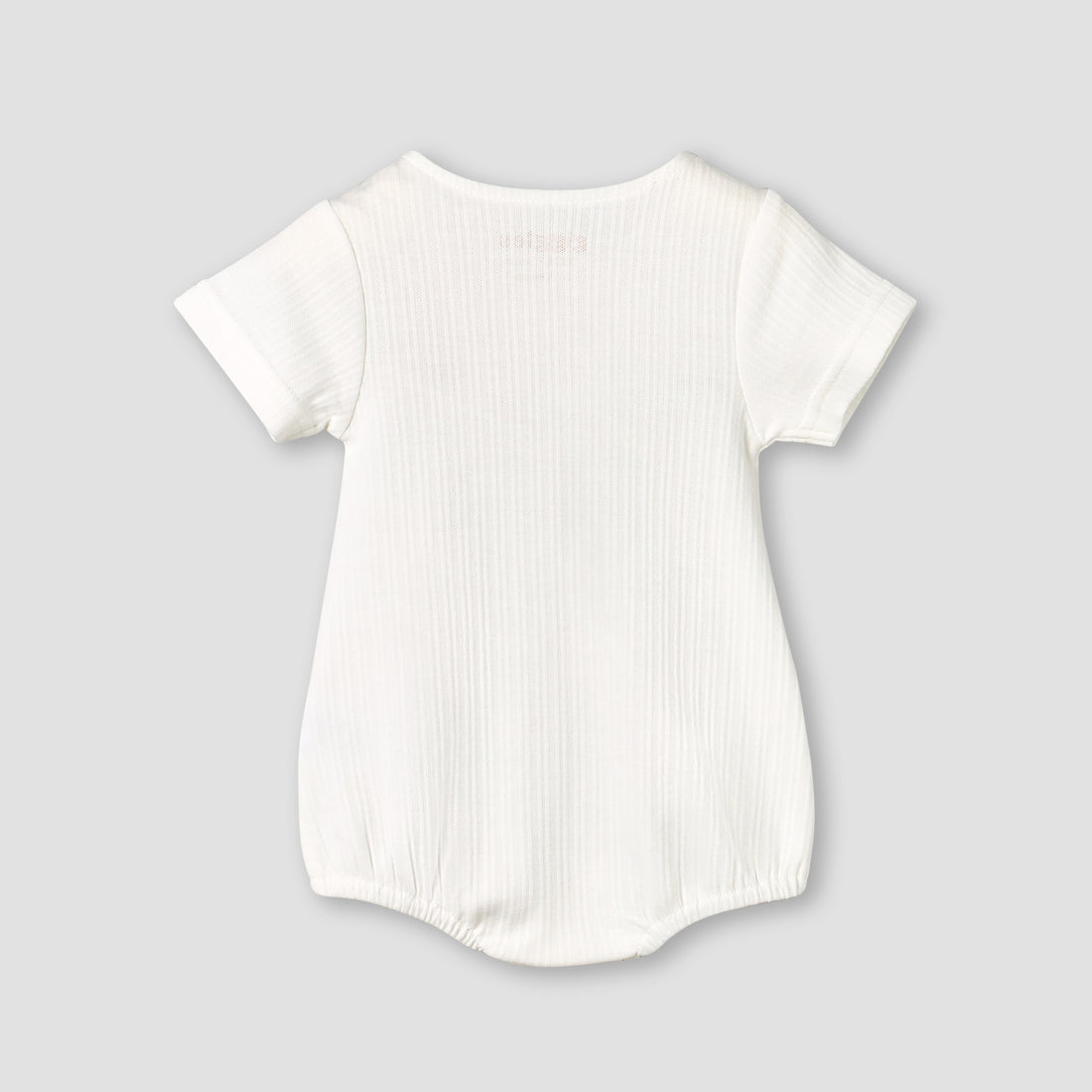 Giggles Round Neck Short Sleeve Bodysuit with Snap Button Closure