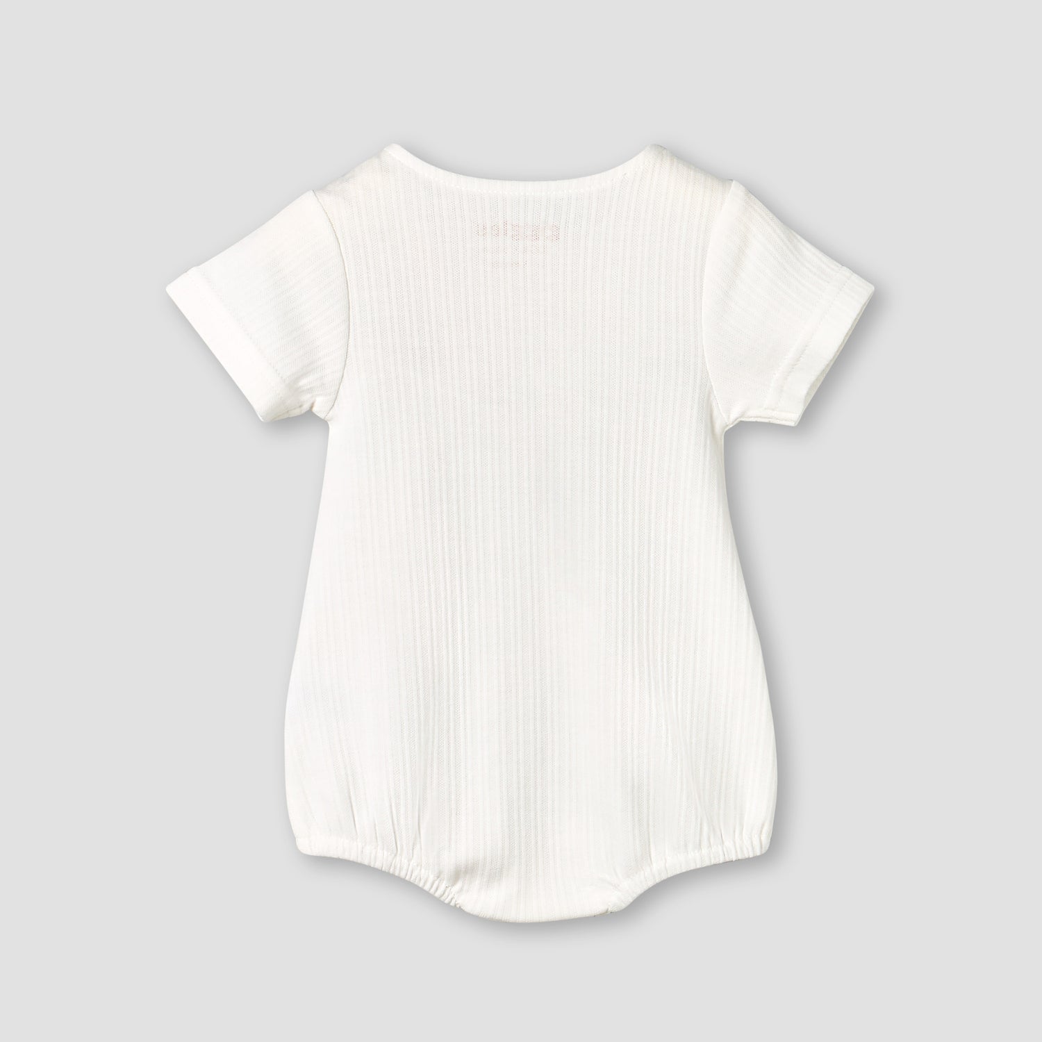 Giggles Round Neck Short Sleeve Bodysuit with Snap Button Closure