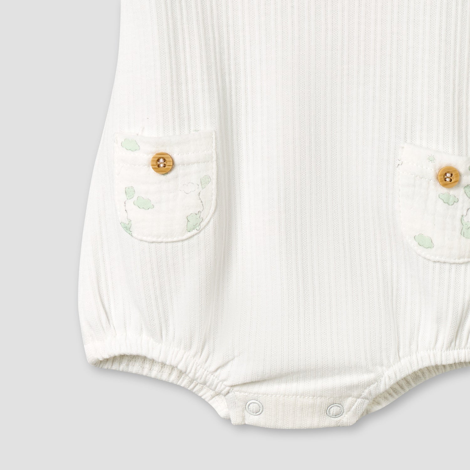 Giggles Round Neck Short Sleeve Bodysuit with Snap Button Closure