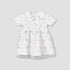 Juniors Collared Short Sleeves Dress with Floral Print - White / 12-18 mths