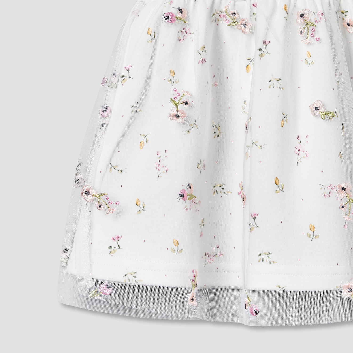 Juniors Collared Short Sleeves Dress with Floral Print