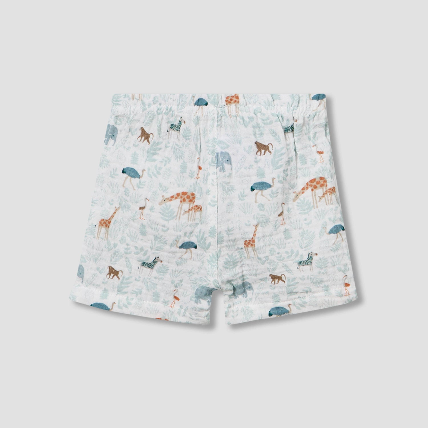 Juniors Cotton Collared Short Sleeve Pyjama Set with Safari Print