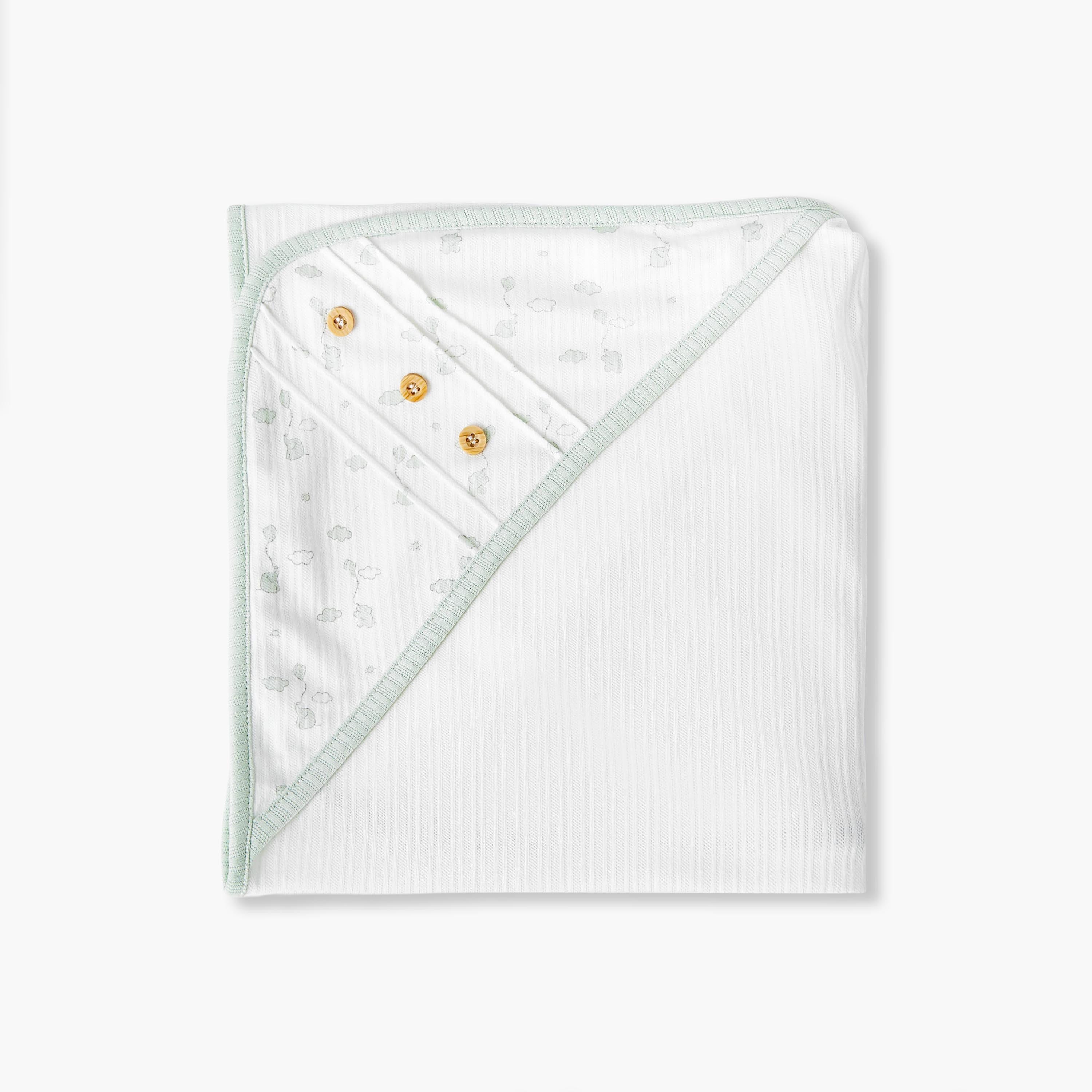 Giggles Receiving Blanket with Elephant Print
