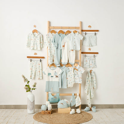 Juniors Cotton Collared Short Sleeves Shorts Set with Print