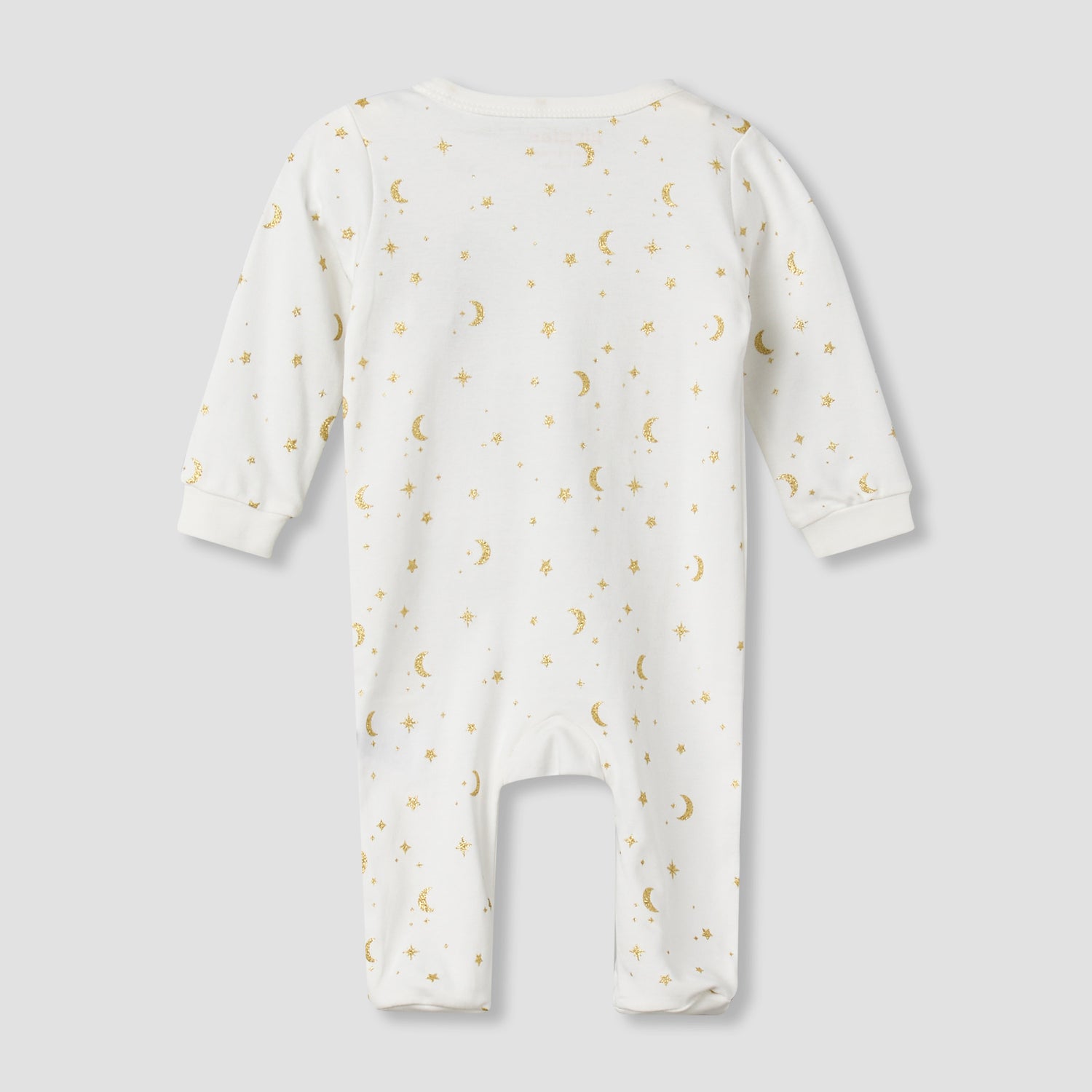 Giggles Cotton Round Neck Long Sleeve Sleepsuit with Snap Button Closure