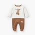 Juniors Cotton Round Neck Long Sleeves Sleepsuit with Teddy Bear Print-undefined-image-1