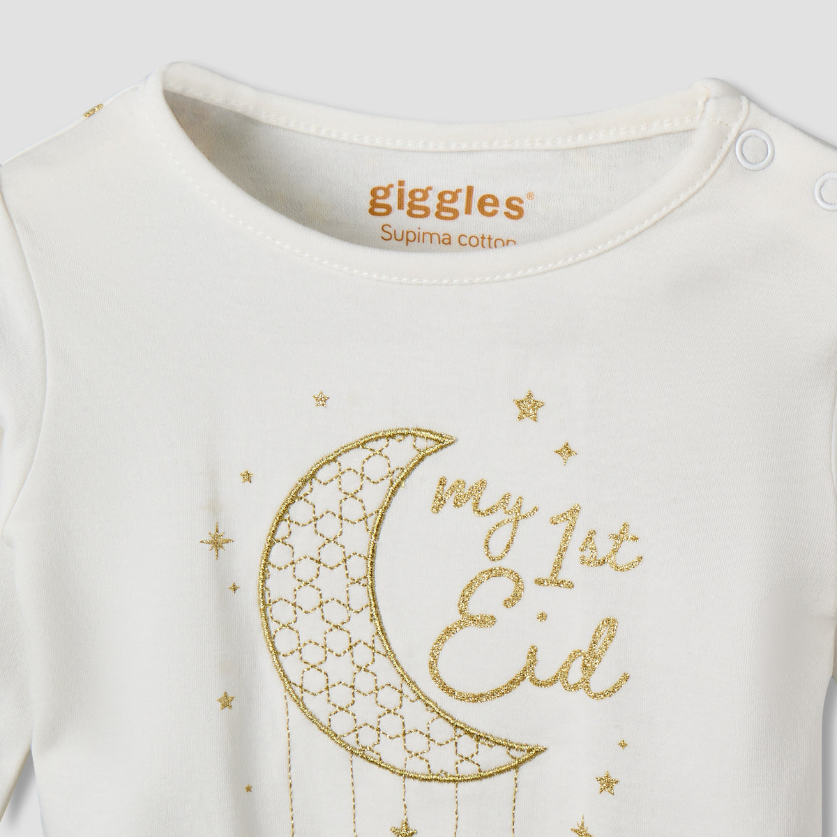 Giggles Cotton Round Neck Long Sleeve Pyjama Set with Print
