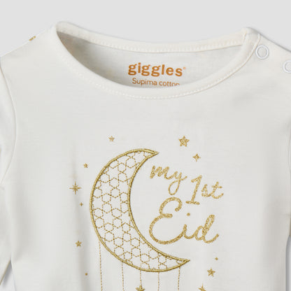 Giggles Cotton Round Neck Long Sleeve Pyjama Set with Print