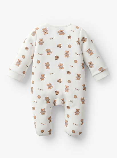 Juniors Cotton Round Neck Long Sleeves Sleepsuit with Bear Print-baby-boys-clothing-nightwear-sleepsuits-image-3