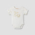 Giggles Round Neck Short Sleeve Bodysuit with Snap Button Closure - Cream / 12-18 mths